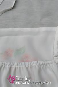 Áo Yếm Trắng Thếu Hoa Hồng