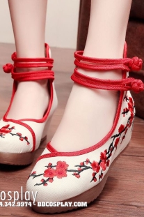 Giày Thêu Hán Phục Hoa Đào 2