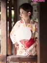 Áo Yukata Hoa Đào Cam Tặng Kèm Thắt Lưng