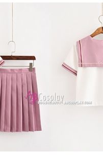 Trang Phục Nữ Sinh Nhật Bản 2020 Cổ Hồng Áo Trắng