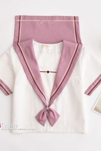 Trang Phục Nữ Sinh Nhật Bản 2020 Cổ Hồng Áo Trắng