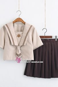 Đồng Phục Nữ Sinh Nhật Seifuku Cafe Sữa Ngắn Tay