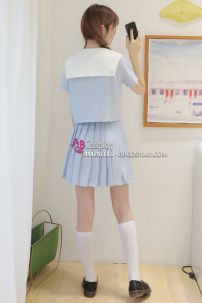 Bộ Đồng Phục Nữ Sinh Tone Xanh Pastel