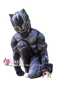 Đồ Marvel Black Panther - Chiến Binh Báo Đen Wakanda Trẻ Em Độn Cơ Bắp