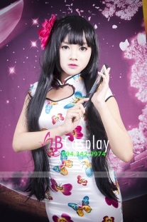 Sườn Xám Trắng Bướm