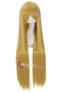 Tóc Giả Vàng Dài 100Cm