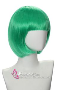 Tóc Ngắn Cúp Mái Ngang Xanh Lá