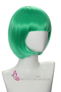 Tóc Ngắn Cúp Mái Ngang Xanh Lá