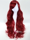 Tóc Giả Đỏ Rượu Xoăn Dài 60Cm