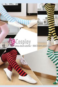 Vớ Sọc Đỏ Trắng Nữ Sinh Phong Cách Manga