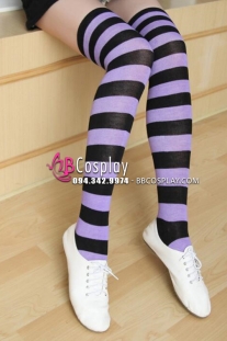 Vớ Sọc Tím Đen Lolita