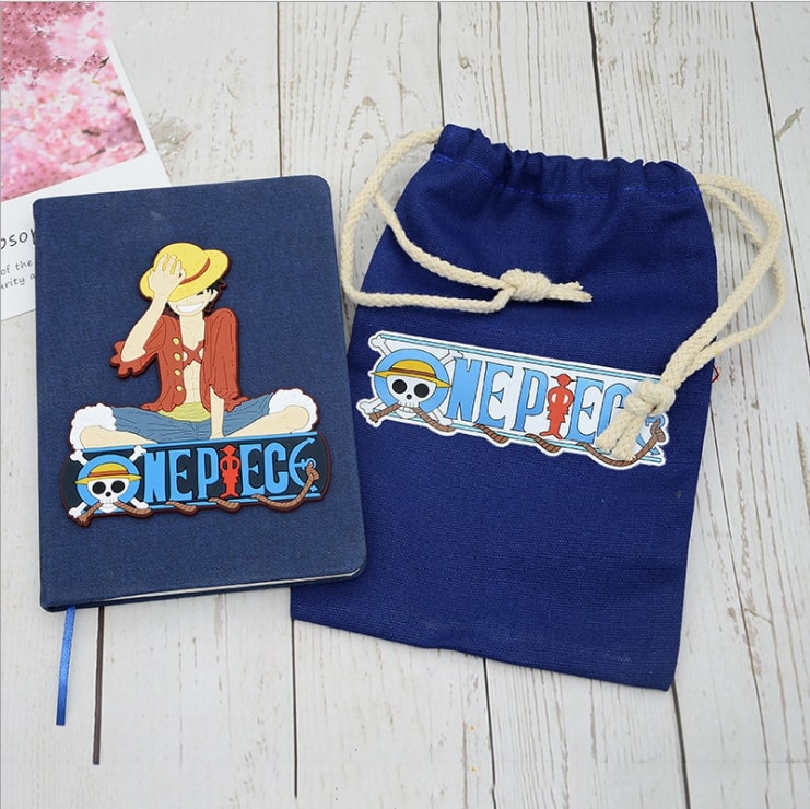 Sổ Tay One Piece - Luffy Kèm Túi Đựng Xanh