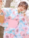 Áo Yukata Mùa Hè Xanh Tặng Kèm Thắt Lưng