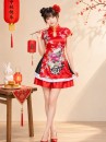 Qiloli Đỏ Phi Cổ Giọt Có Tay