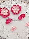 Kanzashi Hồng Cài Tóc Nhật Bản - Hoa Hồng