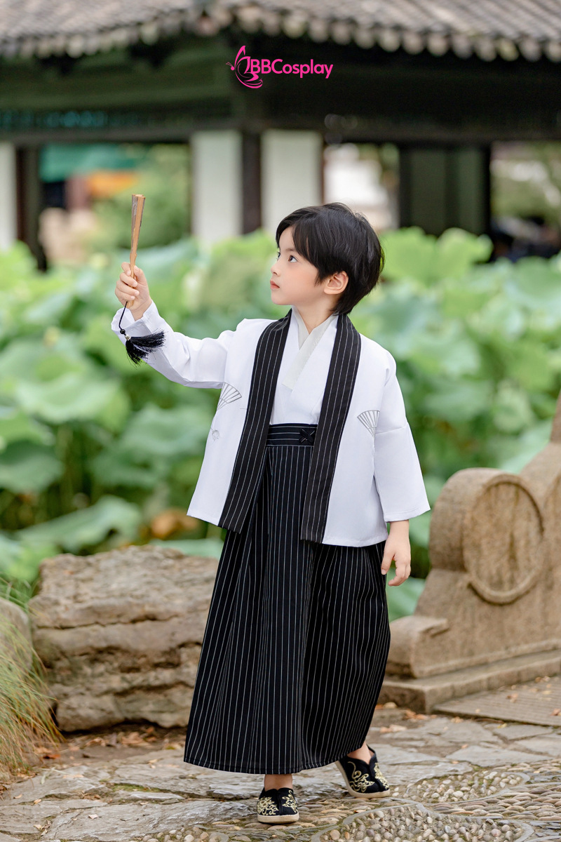 Kimono Bé Trai - Mẫu Trắng