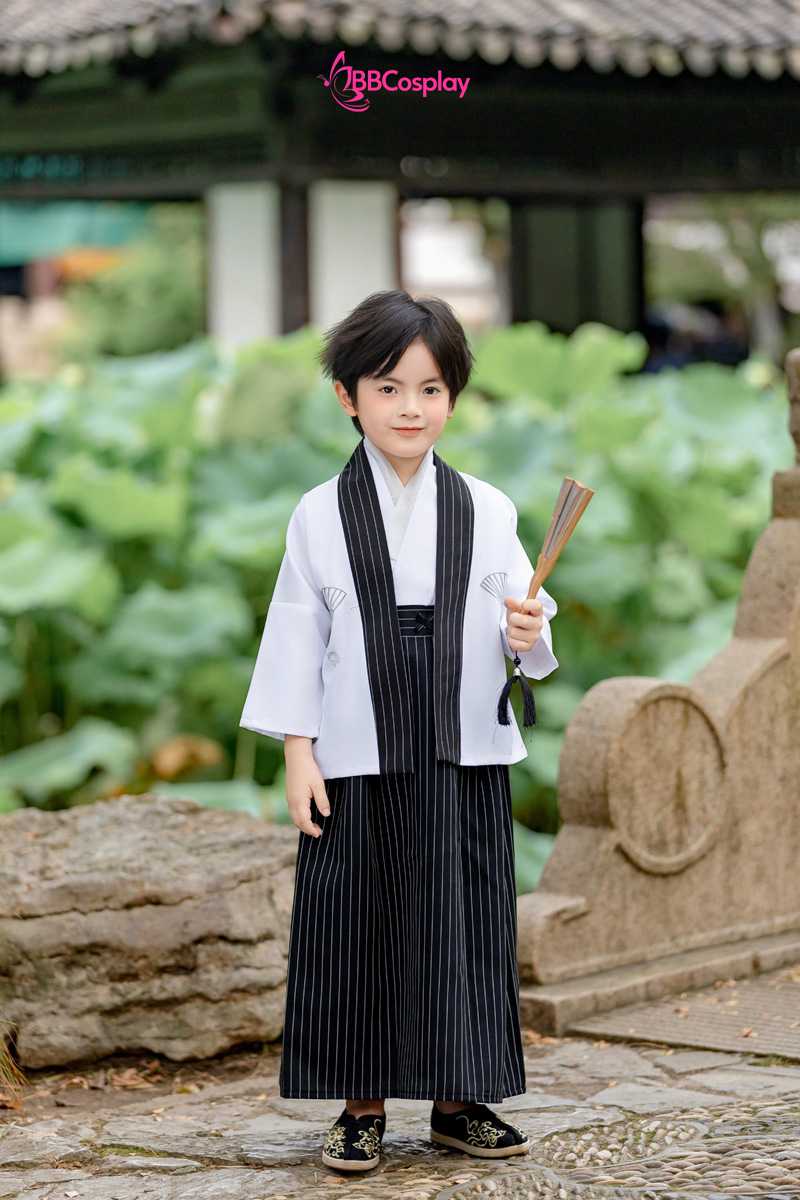 Kimono Bé Trai - Mẫu Trắng