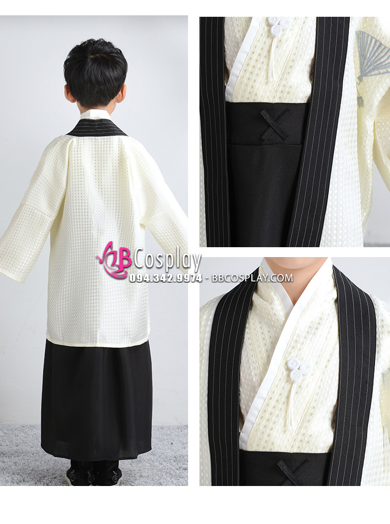 Kimono Bé Trai - Mẫu Trắng