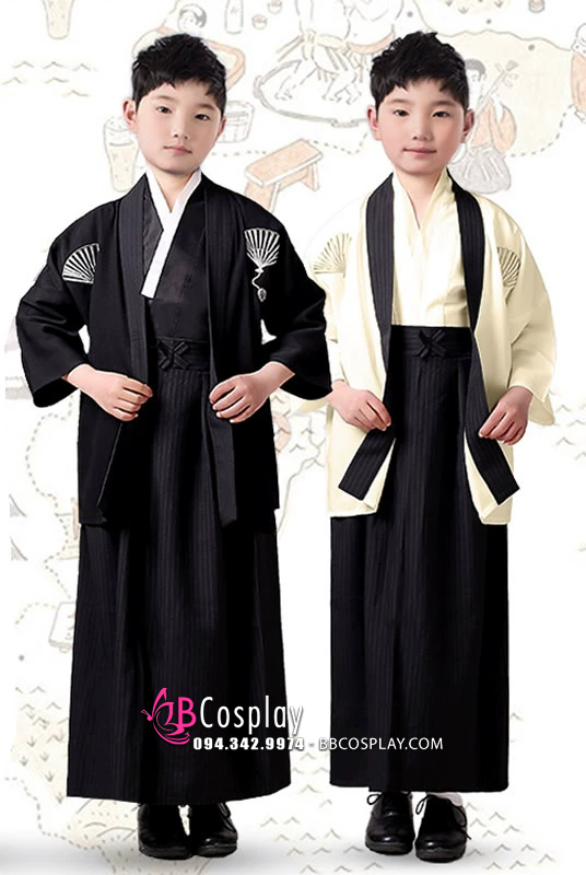 Kimono Bé Trai - Mẫu Đen
