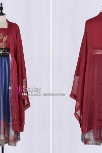 Yếm Đỏ Bỉ Ngạn Cổ Trang Mặc Với Hán Phục