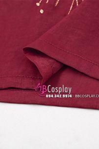 Yếm Đỏ Bỉ Ngạn Cổ Trang Mặc Với Hán Phục