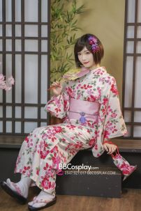 Yukata Hoa Nhật 2023 Vải Nhật