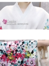 Kimono Yukata Nhật Bản Trắng Hoa Hiện Đại