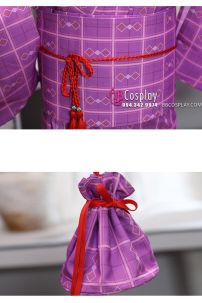 Yukata Nhật - Kimono Tím Sữa Hiện Đại