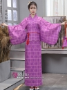 Yukata Nhật - Kimono Tím Sữa Hiện Đại