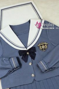 Seifuku Nữ Sinh Nhật Xanh Xám Dài Tay