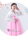 Hanbok Hàn Quốc Áo Trắng Váy Hồng Phấn