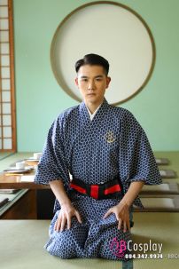 Yukata Nam Nhật Bản Trà Đạo