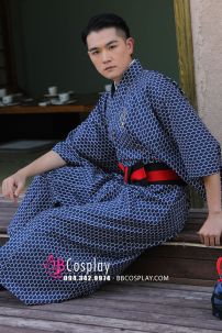 Yukata Nam Nhật Bản Trà Đạo