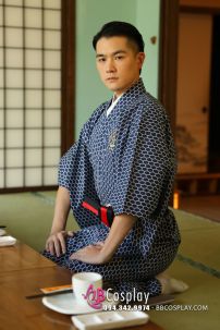 Yukata Nam Nhật Bản Trà Đạo