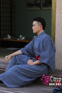 Yukata Nam Nhật Bản Trà Đạo