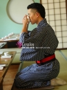 Yukata Nam Nhật Bản Trà Đạo