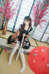 Waloli Lolita Đen Có Yếm