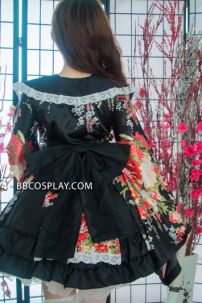 Waloli Lolita Đen Có Yếm