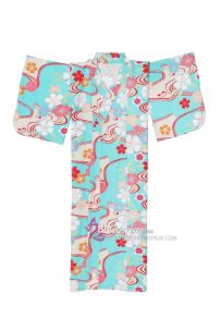 Áo Yukata Xanh Hoa Anh Đào
