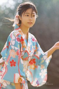 Áo Yukata Xanh Hoa Anh Đào