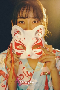 Áo Yukata Xanh Hoa Anh Đào