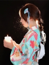 Áo Yukata Xanh Hoa Anh Đào
