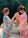Áo Yukata Xanh Hoa Anh Đào