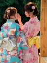 Áo Yukata Xanh Hoa Anh Đào