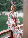 Áo Yukata Xanh Hoa Anh Đào