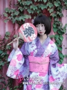 Yukata Hoa Hồng Phối Tím