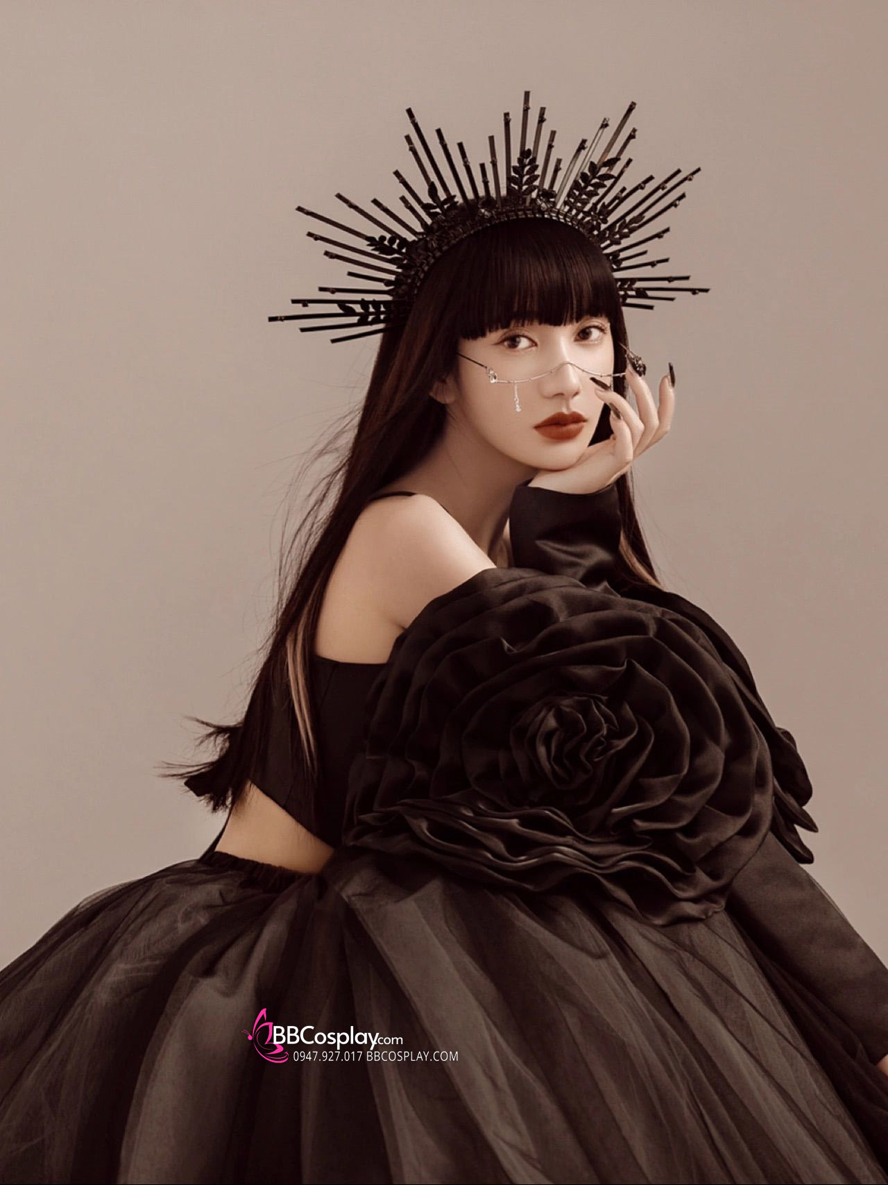 Phụ nữ trưởng thành trang phục Cô Dâu Ma Phù Thủy đen váy hóa trang Ma Cà  Rồng ma Halloween váy cưới trang phục nhập vai lễ hội | Lazada.vn