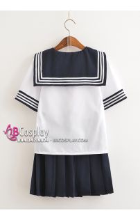 Trang Phục Nữ Sinh Nhật Seifuku Cơ Bản 3 Sọc Có Túi