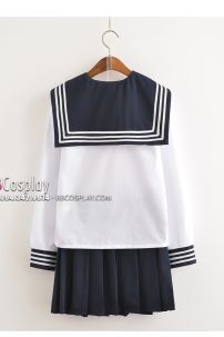 Trang Phục Nữ Sinh Nhật Seifuku Cơ Bản 3 Sọc Có Túi