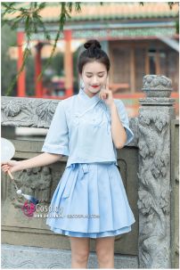 Đồ Hằng Ngatiểu Ái Áo Xanh Váy Xanh
